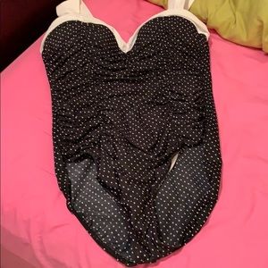 Miracle suit black and white polka dot swimsuit 16